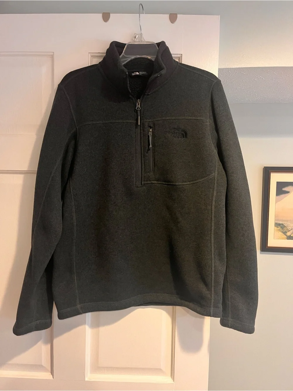 The North Face Dark Charcoal Quarter-Zip Fleece Pullover